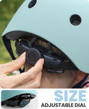 OutdoorMaster Youth & Kids Bike Helmet - Adjustable Multi - Sports Skateboard Helmet with Removable Liners for Balance Bike, Toddler Scooter, One Wheel Hoverboard - Mint Green - Medium - RnR Galore