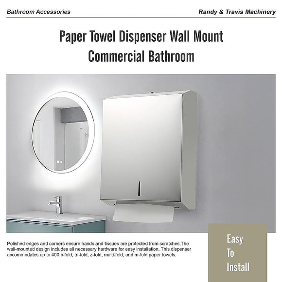 Paper Towel Dispenser Wall Mount Commercial Bathroom - RnR Galore