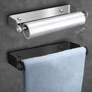 Paper Towel Holder Under Cabinet Wall Mount Stainless Steel Rack Kitchen - Silver - RnR Galore