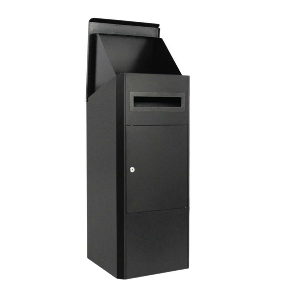 Parcel Delivery Drop Box Mailbox - Secure Home Package Locker 38x38x90cm Black - RnR Galore