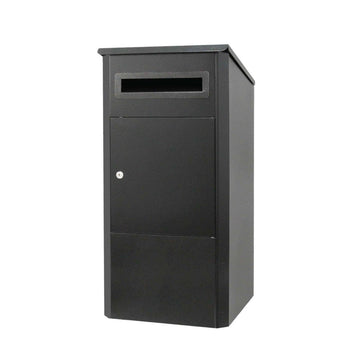Parcel Delivery Drop Box Mailbox - Secure Home Package Locker 38x38x90cm Black - RnR Galore