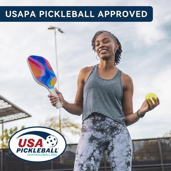 Pickleball Paddle Set with 4 Balls – Fiberglass Surface, Lightweight Grip | Indoor & Outdoor Play - RnR Galore