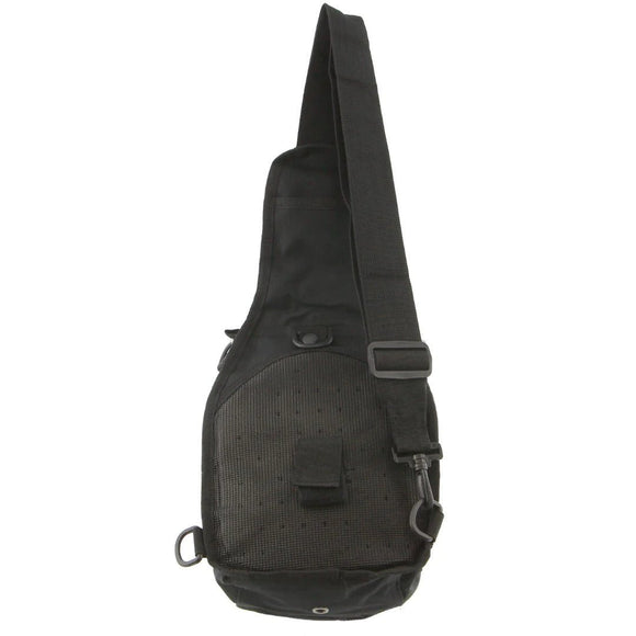 Pierre Cardin Cross Body Tactical Sling Bag Rucksack Army Style in Black - RnR Galore