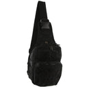 Pierre Cardin Cross Body Tactical Sling Bag Rucksack Army Style in Black - RnR Galore