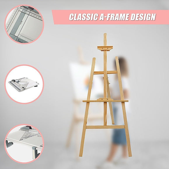Pine Wood Easel Artist Art Display Painting Shop Tripod Stand Wedding - RnR Galore