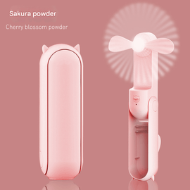 Pink 2 - in - 1 Foldable Mini Fan & Power Bank - Ultra - Compact USB Rechargeable Personal Fan - RnR Galore