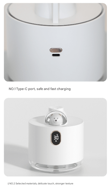 Pink Adorable Space Capsule Humidifier - Portable USB Cool Mist Maker with LED Display & Ambient Night Light - RnR Galore