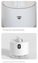 Pink Adorable Space Capsule Humidifier - Portable USB Cool Mist Maker with LED Display & Ambient Night Light - RnR Galore