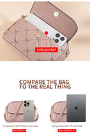 Pink Chic Quilted Crossbody Bag - Multi - Compartment PU Leather Shoulder Purse - RnR Galore