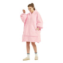 Pink Oversized Wearable Blanket Hoodie - Ultra Soft & Cozy Snuggle Pullover for Adults - RnR Galore