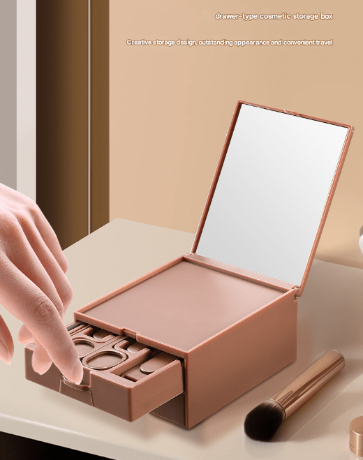 Pink Premium 13 - in - 1 Manicure & Grooming Kit - Professional Carbon Steel Pedicure Set with Dual - Drawer Case & Mirror - RnR Galore