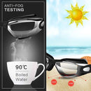 Pink Swim Goggles Set with Cap, Nose Clip, Earplugs & Case: Anti - Fog UV Protection for Men & Women - RnR Galore