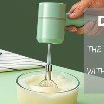 Pink Wireless charging handheld mixer, 30W with three - speed settings. Dual whisk heads designed for whipping eggs, cream, and batter. Suitable for both kitchen and outdoor use, also an ideal gift. - RnR Galore