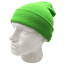 PLAIN BEANIE Unisex Mens Womens Winter Warm Hat Ski Cap Knit One Size - Fluro Green - RnR Galore