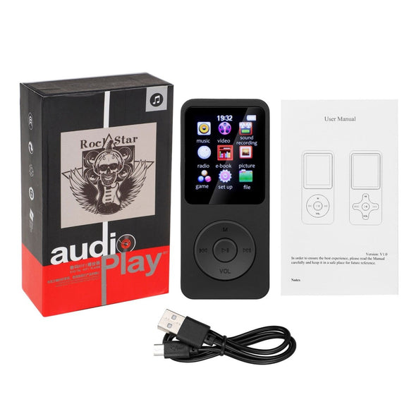 Portable Digital Music Player - Bluetooth 5.4, Hi - Fi Lossless Sound, 8GB Built - in & Expandable Storage(black 64GB) - RnR Galore