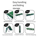 Portable Lightweight Folding Aluminum Camping Bed Ultra Light Outdoor Camp Bed - Green - RnR Galore