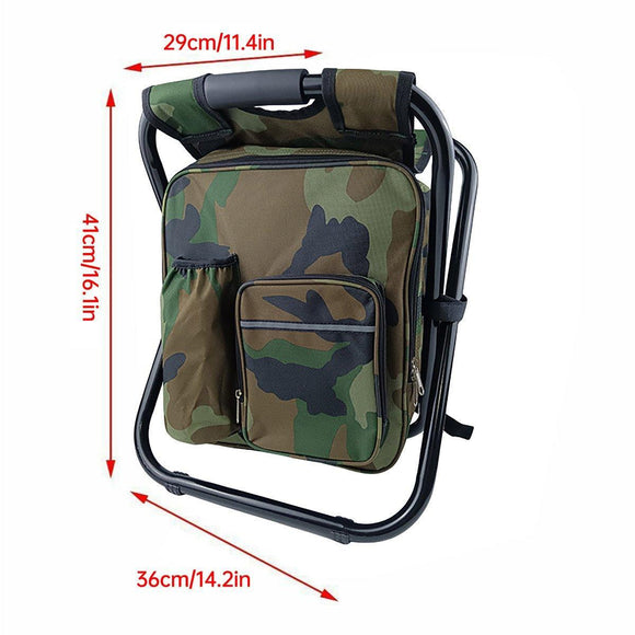 Portable Outdoor Folding Chair Oxford Small Stool for Fishing Camping Hiking - Blue - RnR Galore