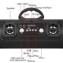 Portable Wireless Speaker - FM Radio, USB/TF Playback, AUX Input, Microphone Support & 2000mAh Battery(Blue and black) - RnR Galore