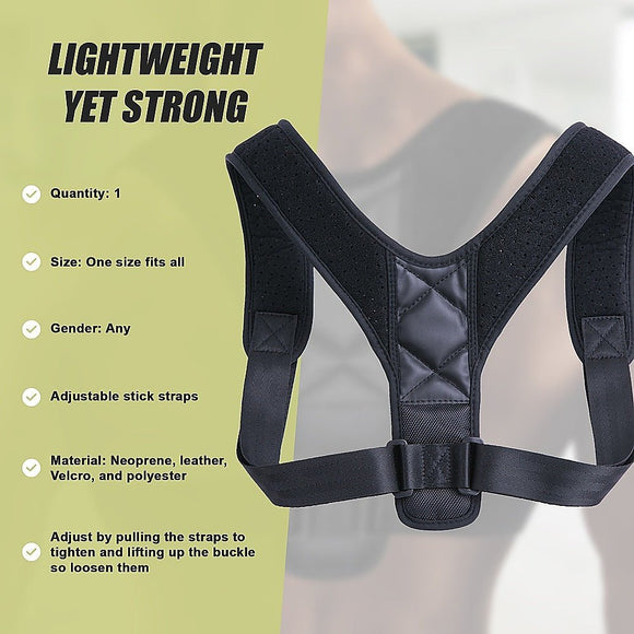 Posture Corrector Clavicle Support Back Straightener Shoulder Brace Strap - RnR Galore