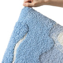 Premium Bath Mat with 8X Water Absorption & Non - Slip Base(Footprints by the seaside) - RnR Galore