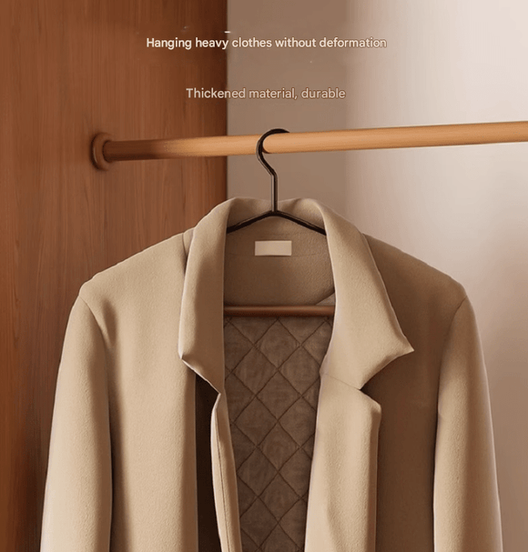 Premium Solid Wood Clothes Hangers Set of 6 - Wide Shoulder Non - Slip Suit Hangers - RnR Galore