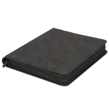 Premium Toploader Binder 9 Pocket 216 Capacity Trading Card Album Zippered PU Leather Storage Holder for Sports TCG & AFL Cards Black - RnR Galore