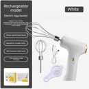 Professional 3 - Speed Electric Handheld Egg Whisk and Cream Whipper Set J - 9 White Dual - Head Automatic Mixer with Egg Separator - RnR Galore