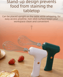 Professional 3 - Speed Electric Handheld Egg Whisk and Cream Whipper Set J - 9 White Dual - Head Automatic Mixer with Egg Separator - RnR Galore