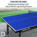 Proflex Premium Outdoor Table Tennis Table, with 4 Player Ping Pong Paddle and Pingpong Ball Pack - RnR Galore