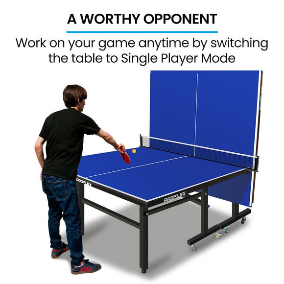 Proflex Table Tennis Table, with 4 Player Ping Pong Paddle and Pingpong Ball Pack - RnR Galore