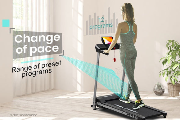 PROFLEX Treadmill Bluetooth Running Machine Foldable Compact Small Home Electric - RnR Galore