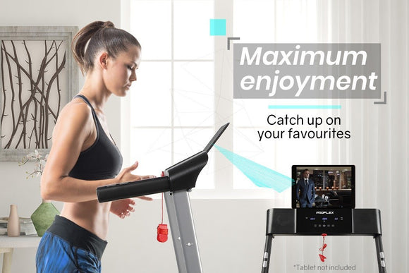PROFLEX Treadmill Bluetooth Running Machine Foldable Compact Small Home Electric - RnR Galore