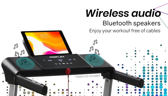 PROFLEX Treadmill Bluetooth Running Machine Foldable Compact Small Home Electric - RnR Galore