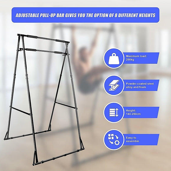 Pull - up Bar Free Standing Pull up Stand Sturdy Frame Indoor Pull Ups Machine - RnR Galore