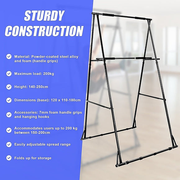 Pull - up Bar Free Standing Pull up Stand Sturdy Frame Indoor Pull Ups Machine - RnR Galore