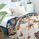 Pure Cotton Multi - Layer Gauze Blanket(Classic A, 240 cm x 240 cm) - Lightweight, Ultra - Breathable, and Moisture - Wicking Summer Quilt for Hot Sleepers - RnR Galore