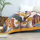 Pure Cotton Multi - Layer Gauze Blanket(Classic B, 230 cm x 200 cm) - Lightweight, Ultra - Breathable, and Moisture - Wicking Summer Quilt for Hot Sleepers - RnR Galore