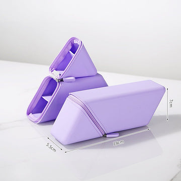 Purple Transforming Silicone Pencil Case - Stand - Up Pen Holder & Stationery Organizer - RnR Galore