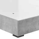 Queen Bed Frame Fabric Upholstery MDF in Cement Colour - RnR Galore