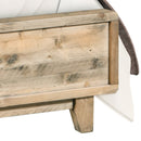 Queen Size Wooden Bed Frame in Solid Wood Antique Design Light Brown - RnR Galore