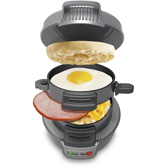 Quick & Easy Multi - Layer Sandwich & Burger Maker with Egg Cooker Plate(red) - RnR Galore