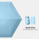 Quiet Blue Compact Mini Travel Umbrella UPF50+ UV Protection Waterproof 6 - Fold Flat Design Lightweight Sun & Rain Parasol for Handbag - RnR Galore