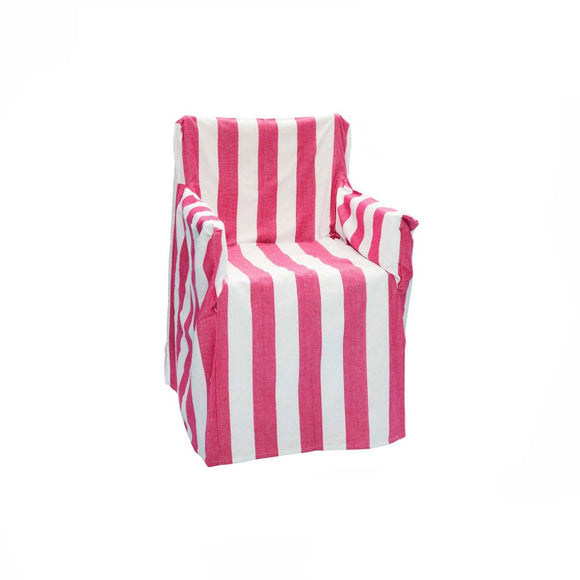 Rans Alfresco 100% Cotton Director Chair Cover - Striped Hot Pink - RnR Galore