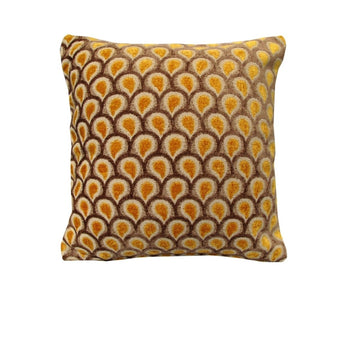 Rapee Peacock Texture Cushion Cover - Gold 45 x 45 cm - RnR Galore