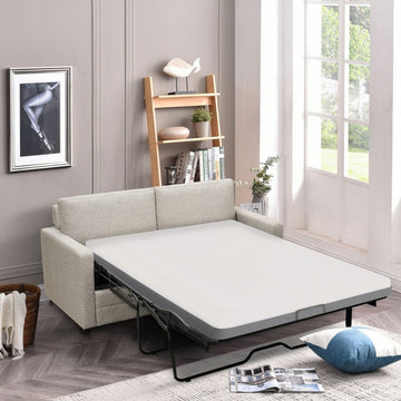 RAY 2 Seater Sofa bed with Separate Foam Mattress - Light grey - RnR Galore