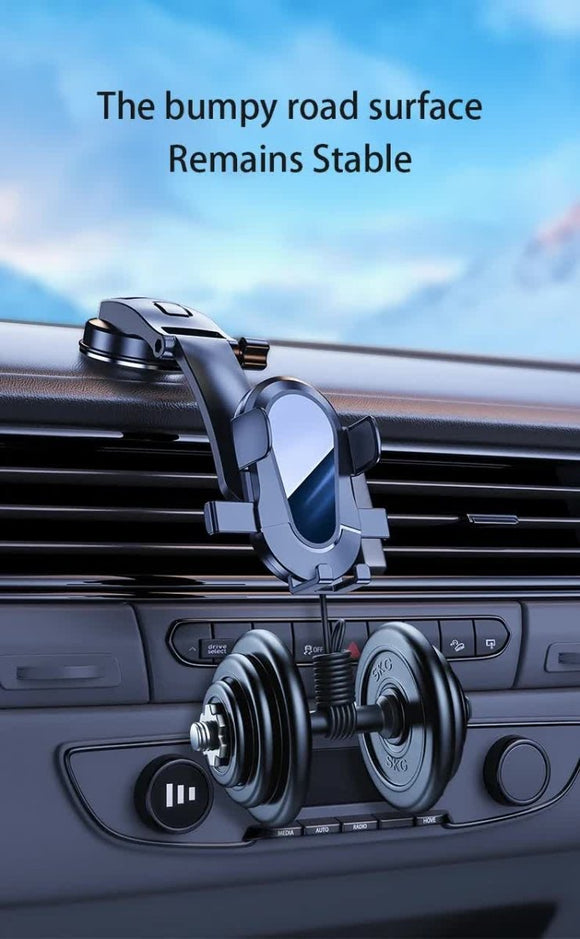 Red and Black Universal Car Phone Mount Holder - 360° Rotation with Upgraded Suction Cup for Dashboard & Windscreen - RnR Galore