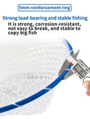 Red High Strength Large Landing Net - Fishing Net with Long Foldable Handle and Soft Rubber Netting, Dip Net for Fishing, Ideal for Boat, Pier, River Angling - RnR Galore