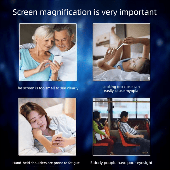 Red Portable 10 - Inch Mobile Phone Screen Magnifier with Foldable Stand - 3D HD Video Amplifier for Movies & Reading - Pull - Out Design Compatible with All Smartphones - Ideal for Home, Travel & Camping - RnR Galore