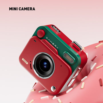 Red Retro Mini Digital Camera Keychain - 48MP Portable Pocket Camcorder with 1080p HD Video - RnR Galore