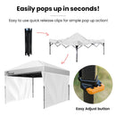 RED TRACK 3.6x2.2m Ultra Compact Folding Gazebo, Walls, Carry bag, Portable Outdoor Popup Marquee for Camping Beach, White - RnR Galore